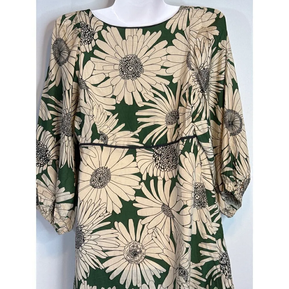Anthropologie Moullinette Soeurs Dandy Daisy‎ Silk Cotton Mini Dress Size 2 - Image 6