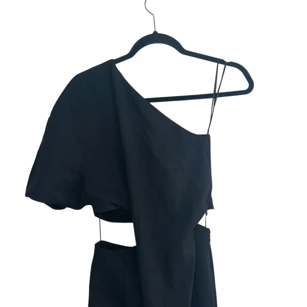 NEW NWT Solace London Sokari One Shoulder Cutout Maxi Gown In Black - Image 5