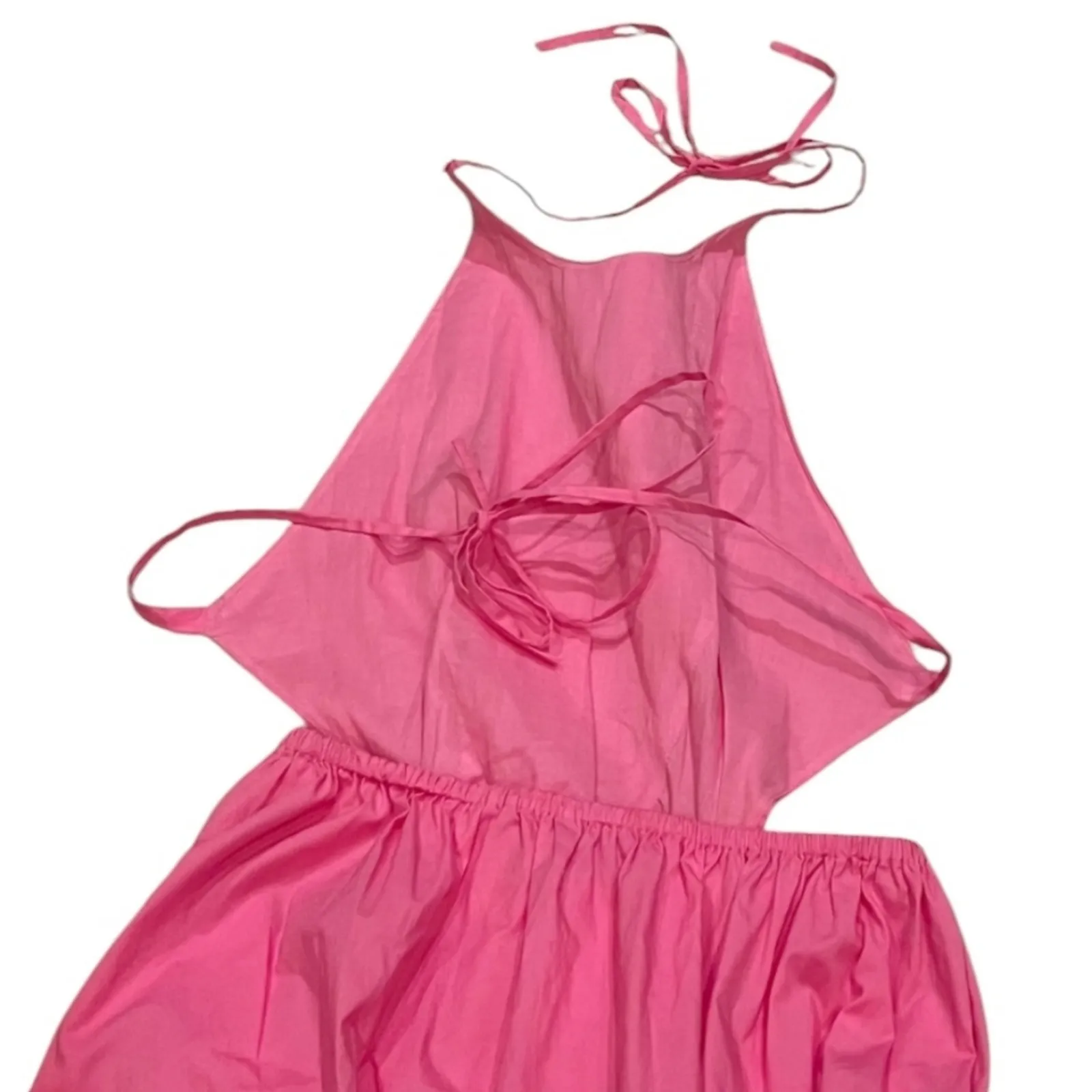Staud‎ Apfel Pink Halter Open Back Maxi Dress - Tie Back Halter Dress Size XS - Image 10