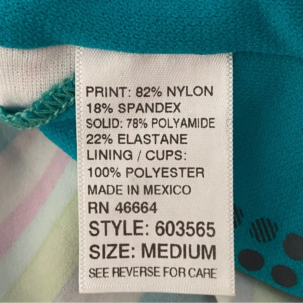 TITLE NINE multi color, striped tankini top with adjustable straps. Medium. EUC - Image 11