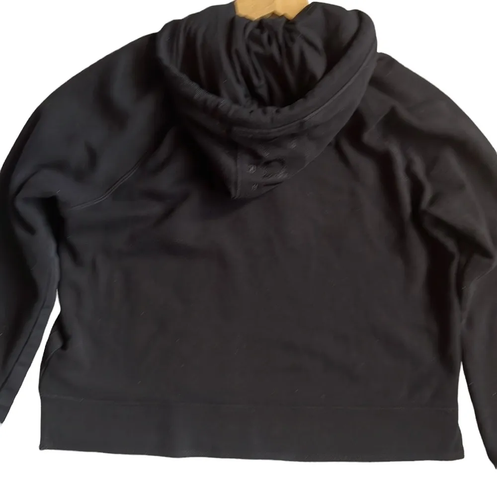 Calvin Klein Performance Black Crop Hoodie Sweatshirt Size Large - Image 9
