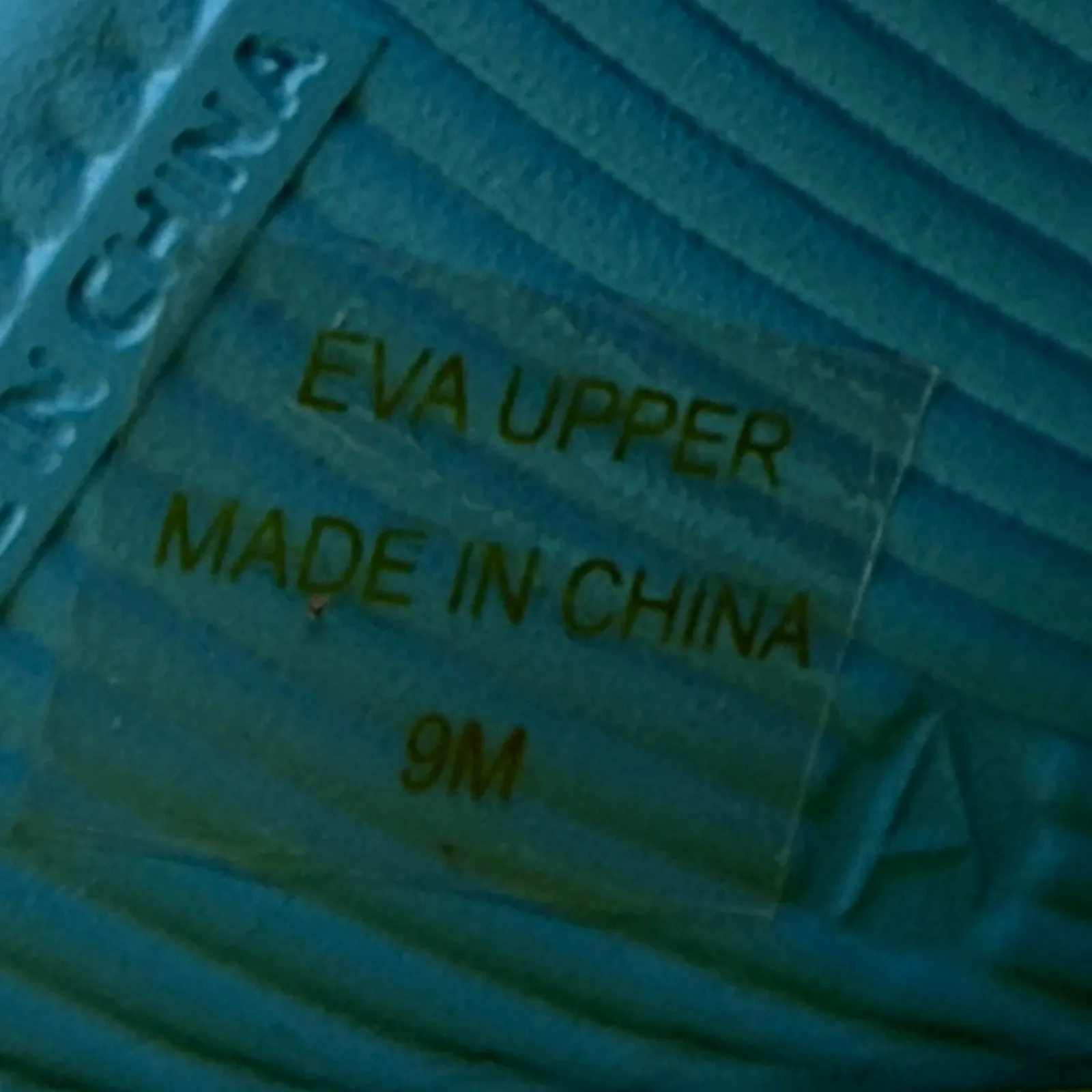 J/Slides‎ Beach Slides Turquoise Yellow EVA Squish Sandals Sz 9M Blue - Image 11