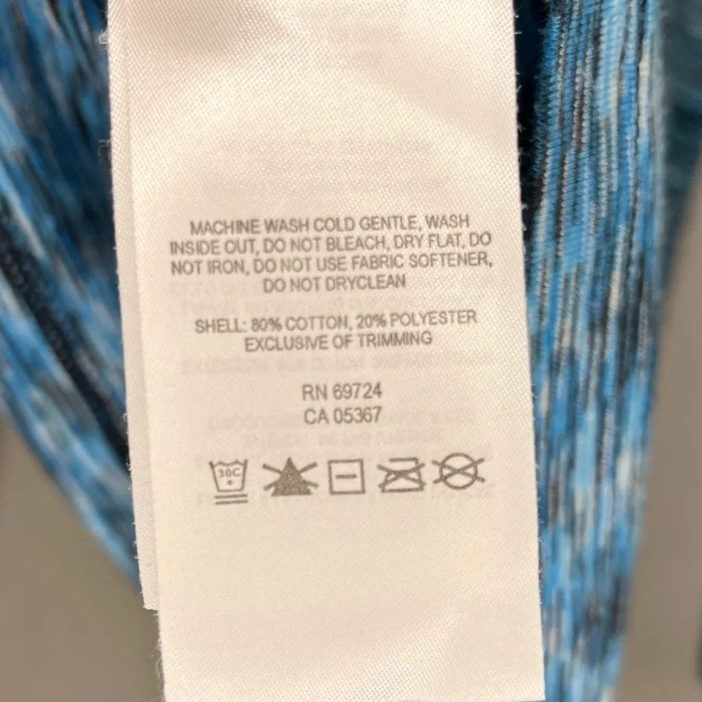 Columbia Blue Patterned Half Zip pullover Women's Top Size M Size M - Image 5