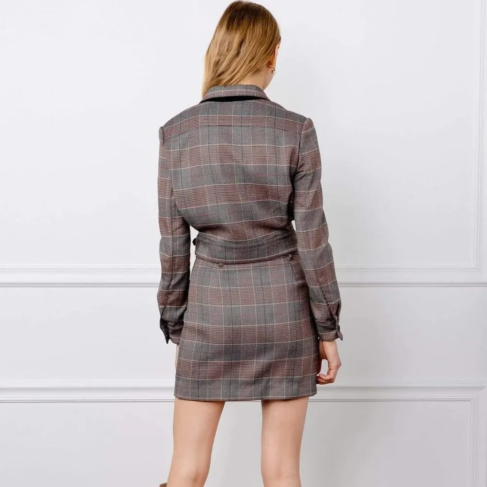 J.ing Lara Grey Plaid Jacket - Image 6