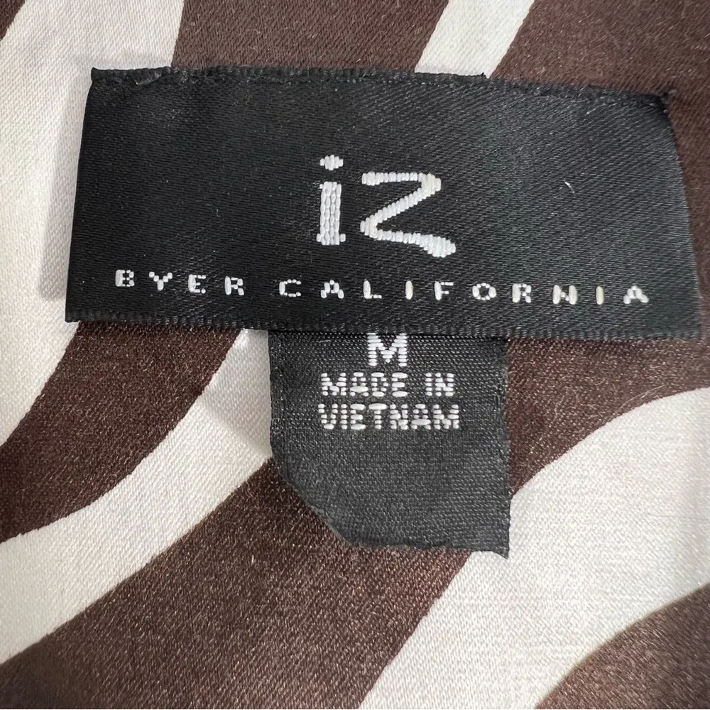 IZ Byer Women’s Brown Zebra Trench Coat Size M - Image 10