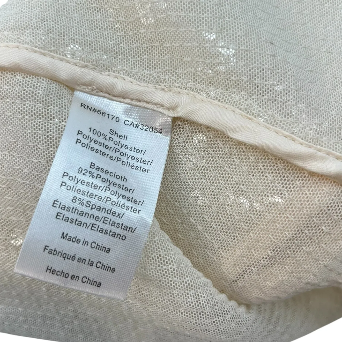 Hutch Jackson Sequin-Embellished Mesh Cover-Up Duster‎ Kimono Cream Plus Size 3X - Image 16