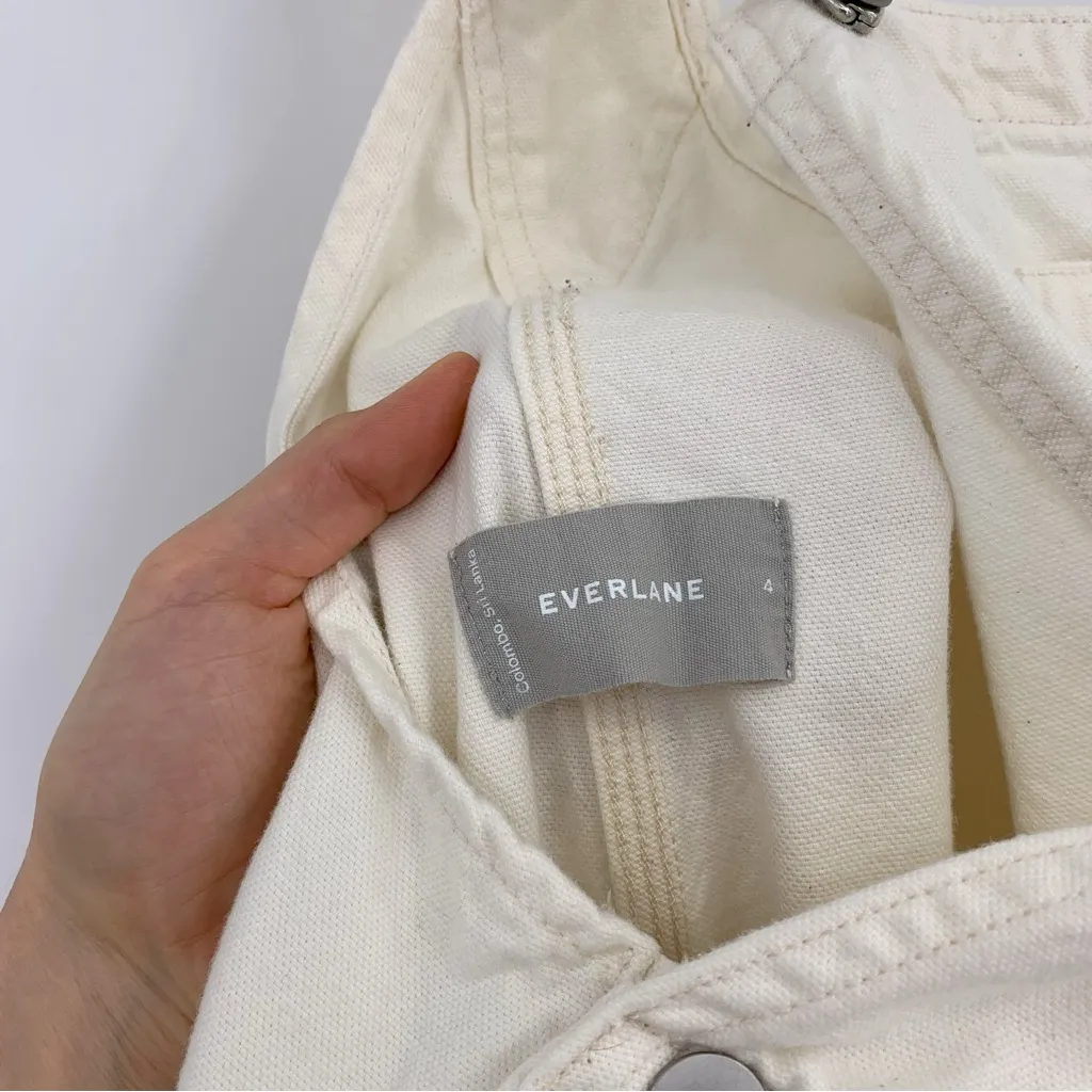 EVERLANE The Canvas Overalls Ecru 4 - Image 6