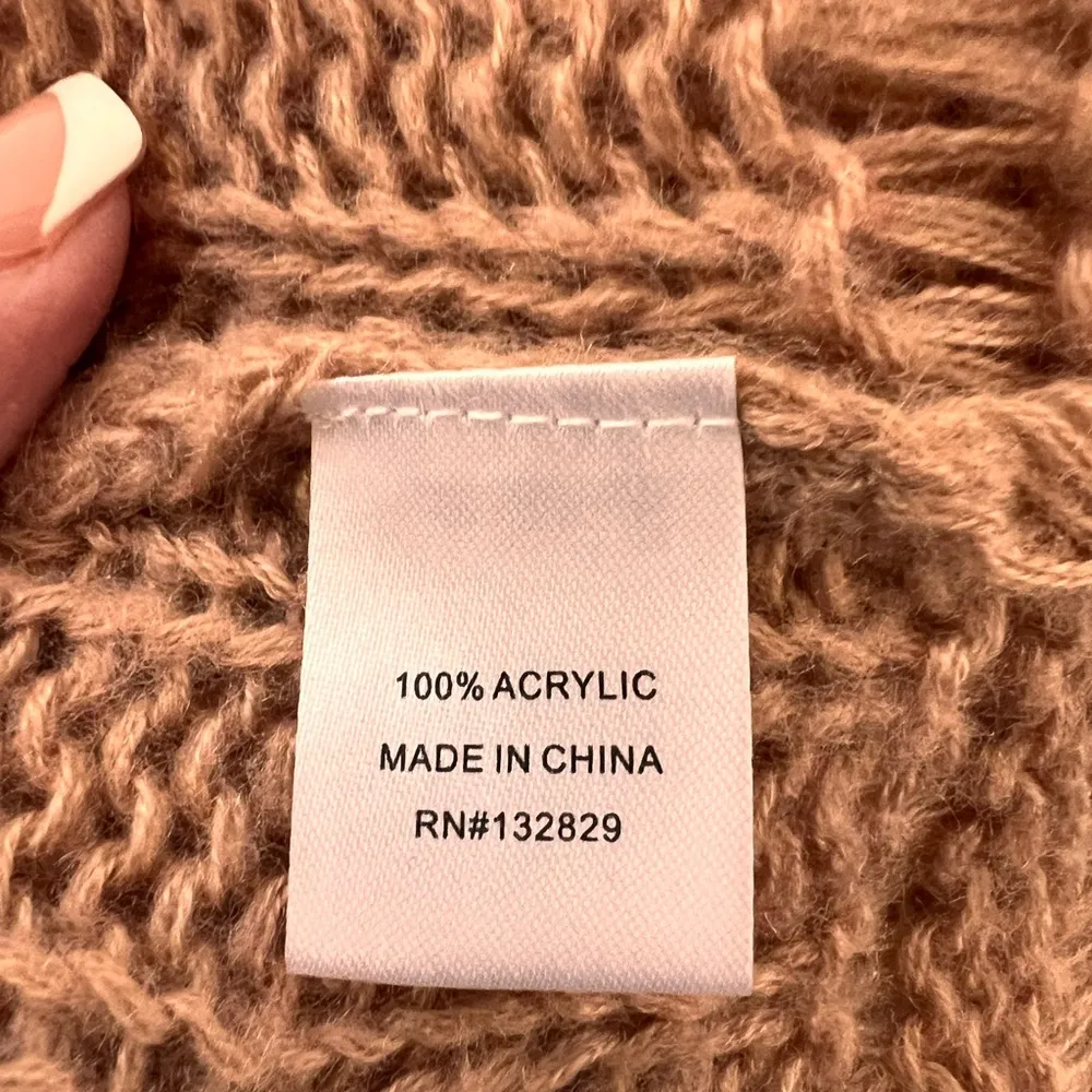 Tularosa NWT Clyde Rose Soft Open Cable Knit Mid Wrap Cardigan Size S - Image 8