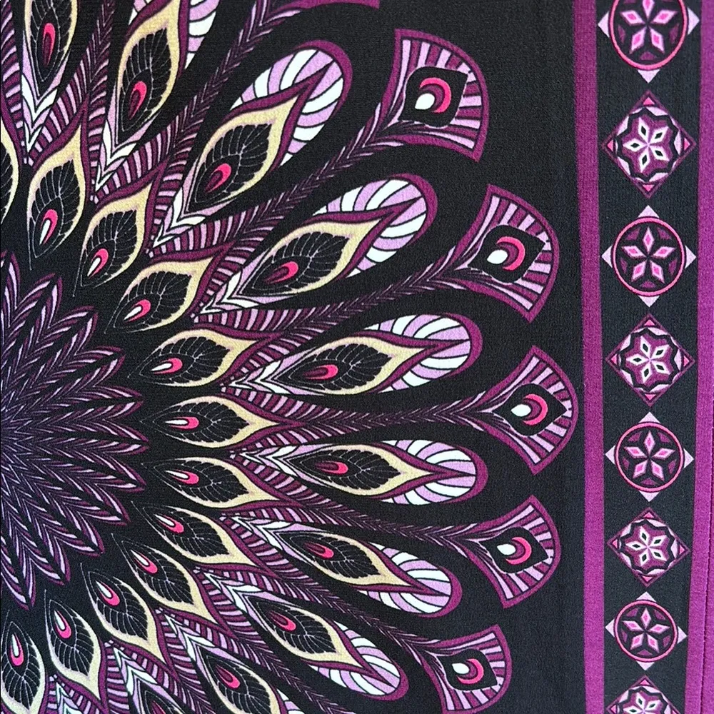 Apt. 9 Size S/M Black Purple Print Halter Shift Jersey Mini Sundress Travel - Image 5