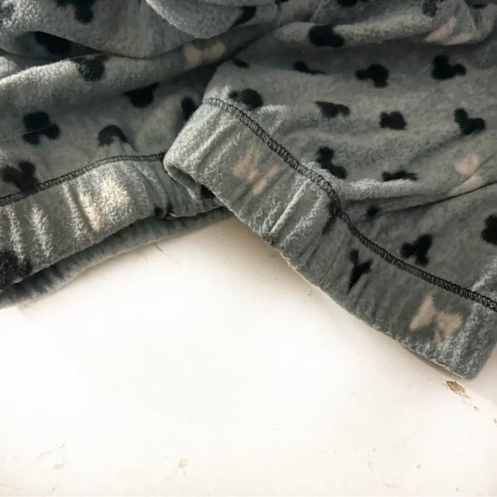 DISNEY Minnie Mouse Blue One Piece Pajamas Lounge Jogger Hem Cinch Waist Size XL - Image 7