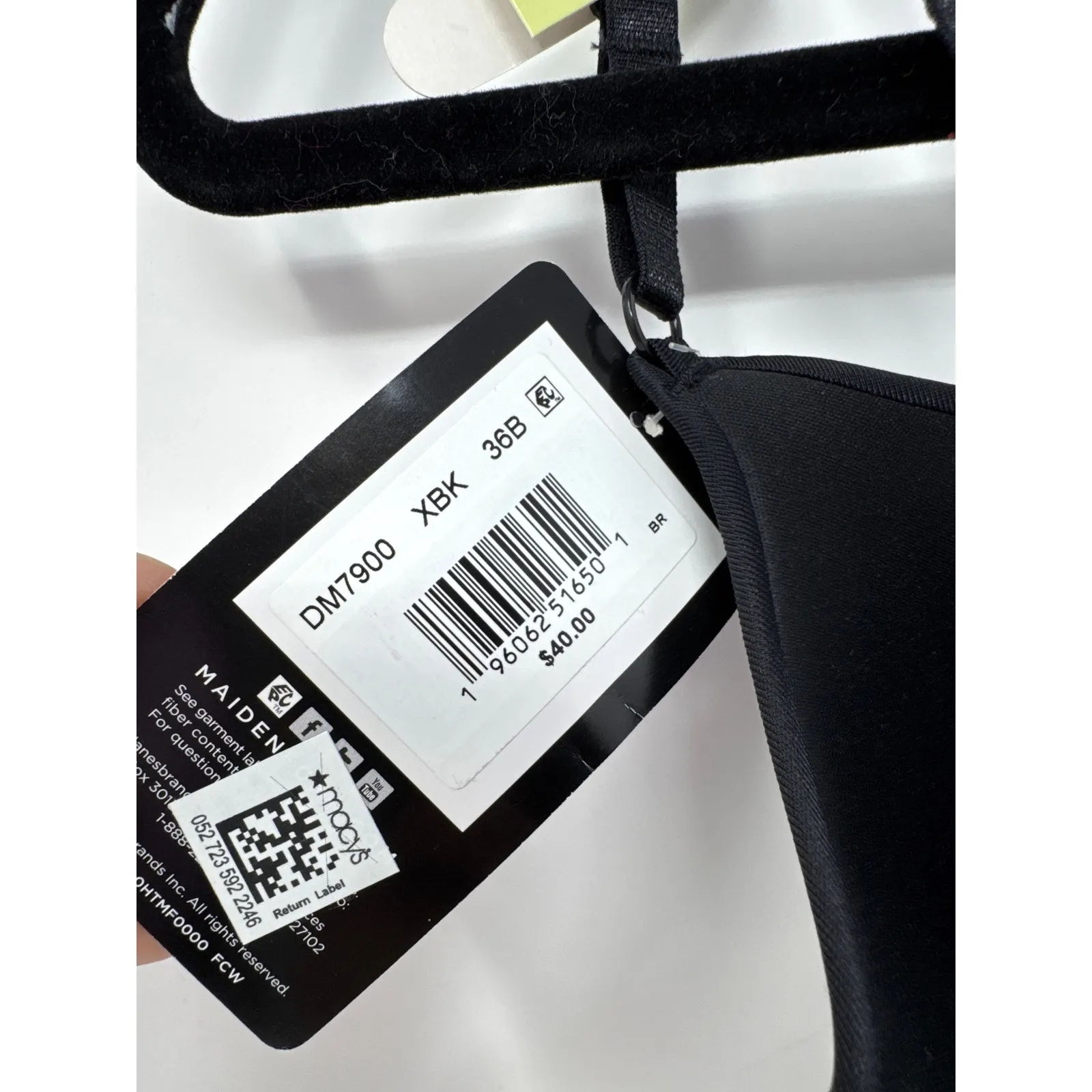 Brand New Maidenform Women's Size 36B Black Demi Underwire Lace Bra - Image 9