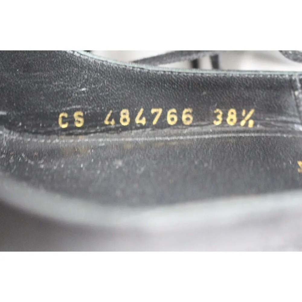 ladies SAINT LAURENT PARIS Black Heels size 38.5 - Image 10