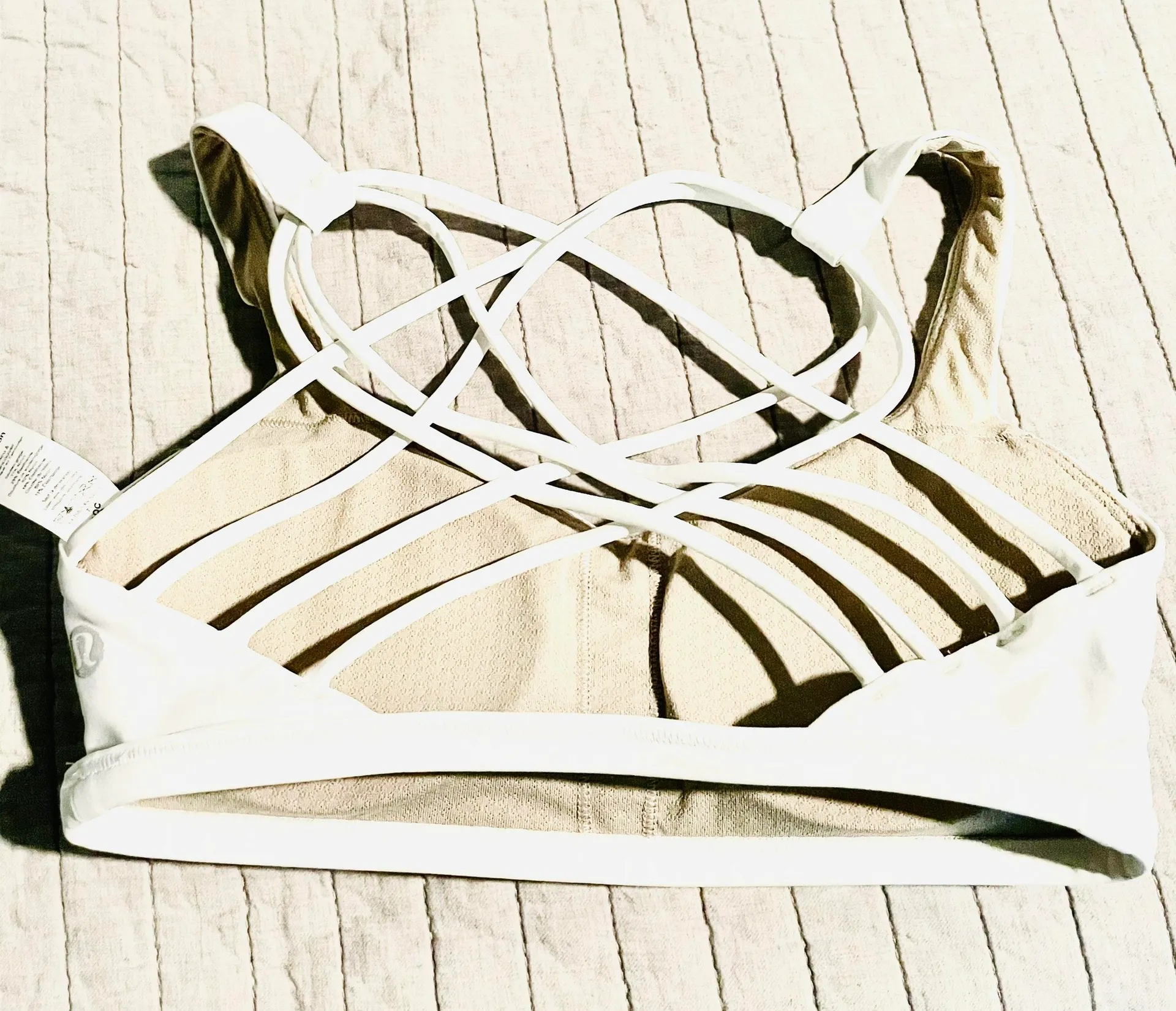 Lululemon White Padded Bra - Image 2