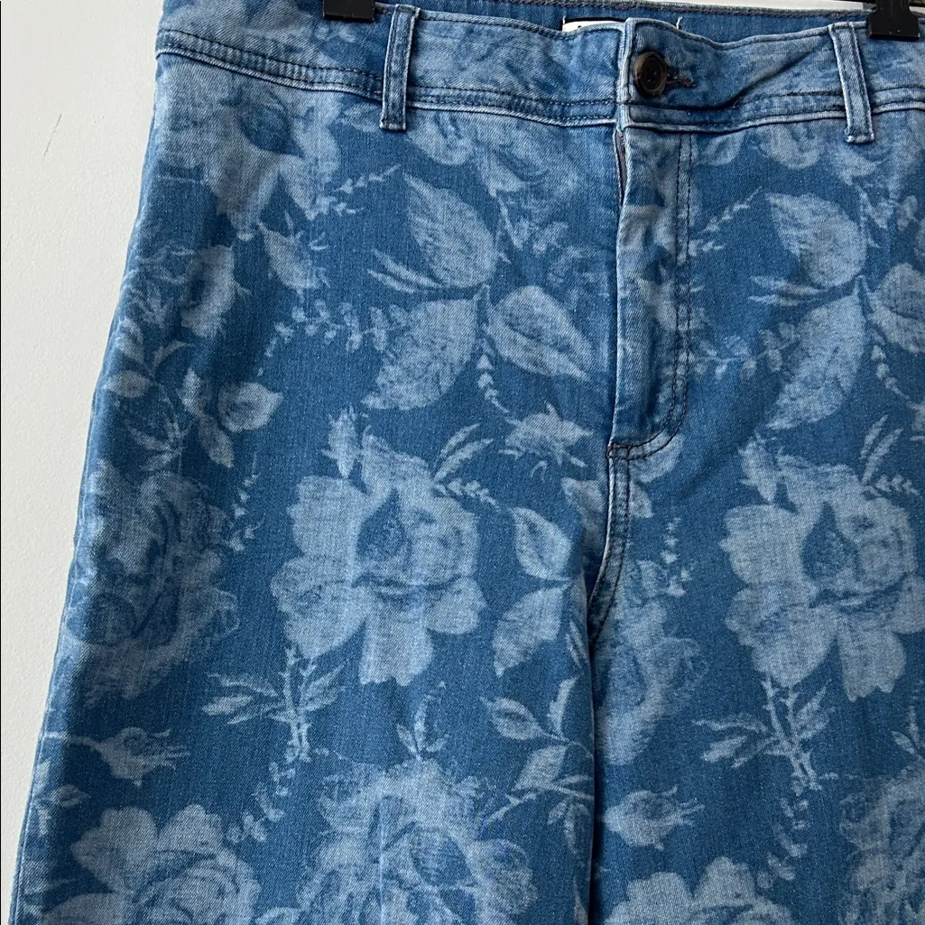 Bagatelle|Blue Floral Wide Leg Jeans sz 30 NWT Hawaiian Floral - Image 2