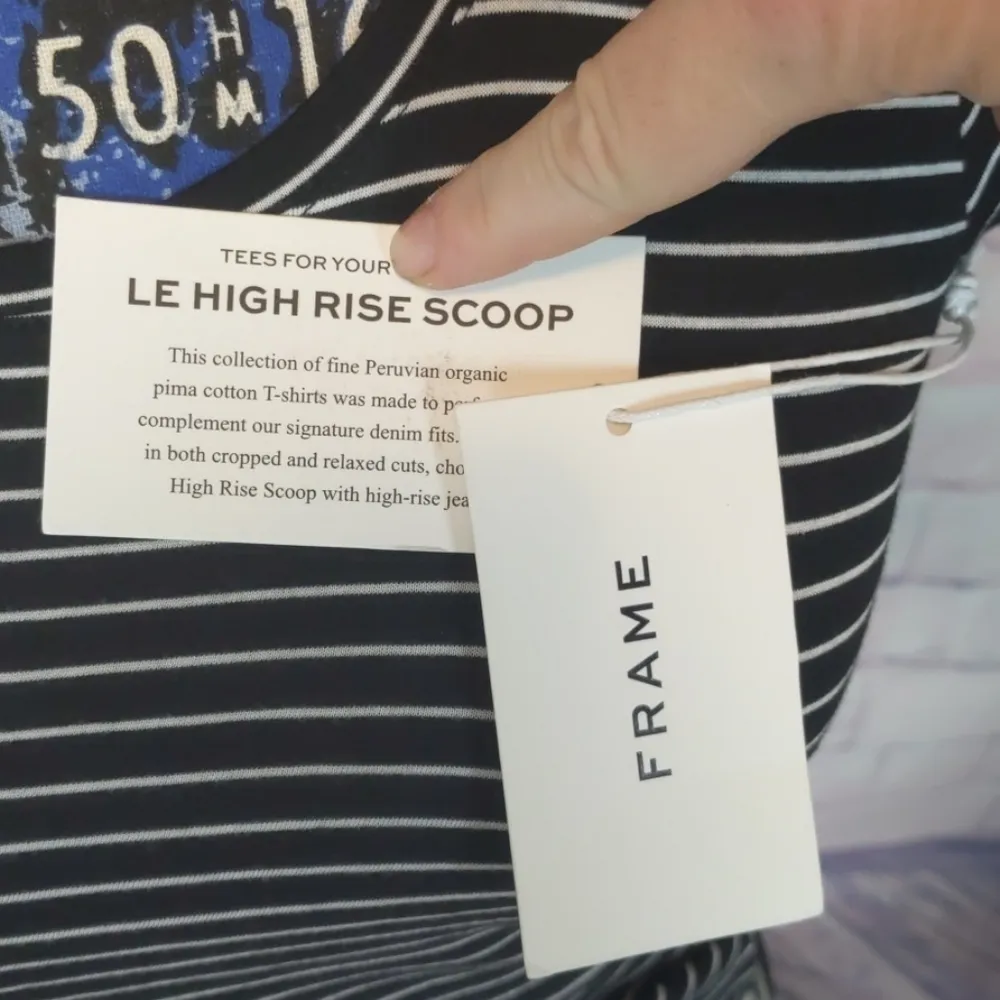 Frame DENIM Frame le high rise scoop tee size XS - Image 3