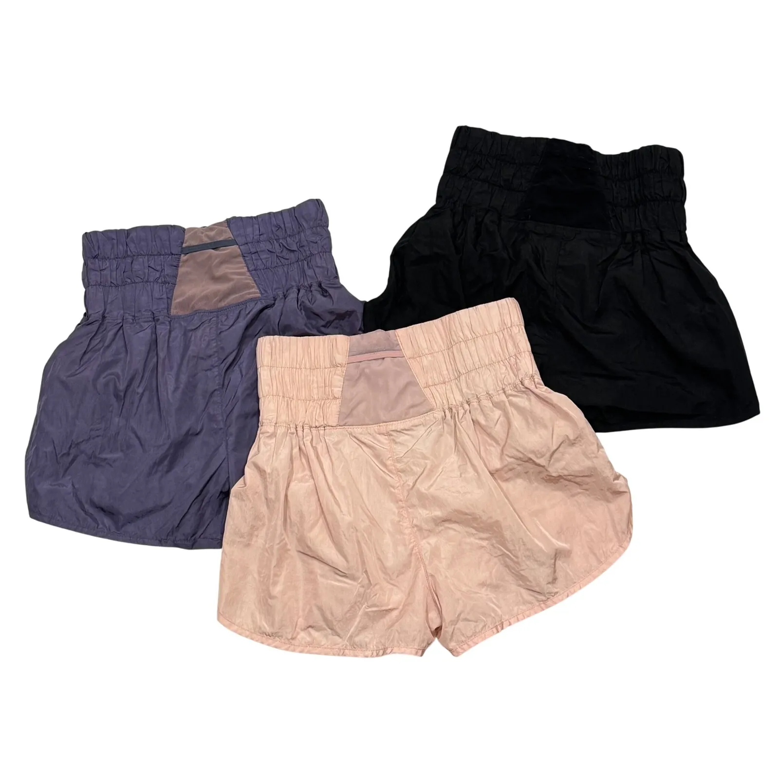 Lot of 3 Free People Movement High Waist Running Pink Purple Black Shorts Size S - Image 8