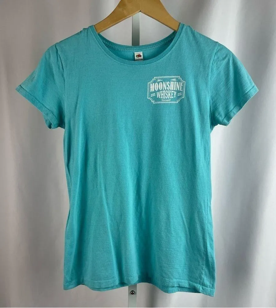 Fruit Of The Loom Sofspun Medium Moonshine Whiskey Graphic T Shirt Pastel Bright - Image 2