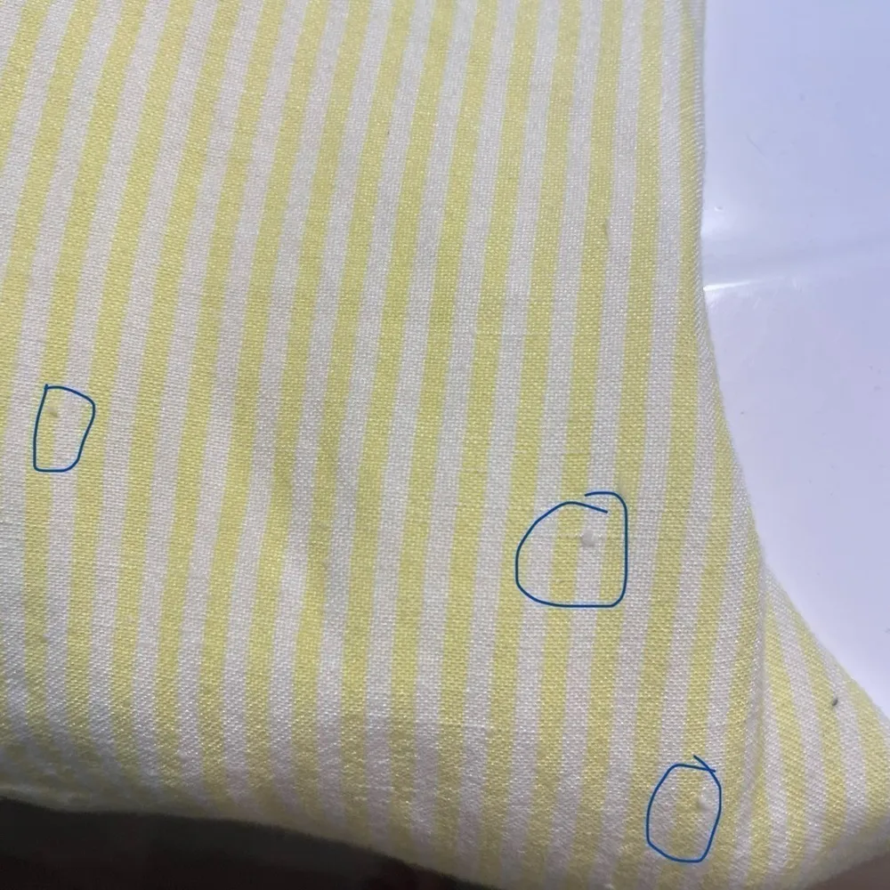 Loft. Size small wide leg linen yellow striped pants - Image 15