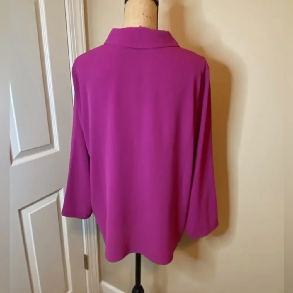 Preston & York Blouse Size L 100% Polyester - Image 3