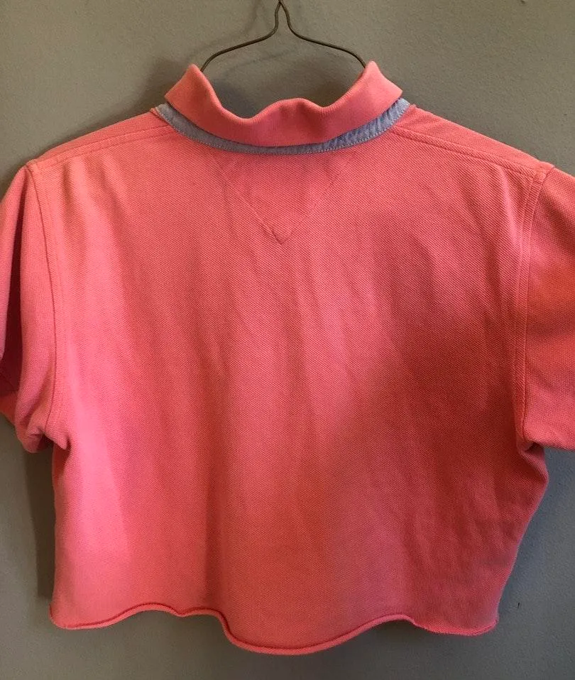 Tommy Hilfiger Cropped Pink Top - Image 2