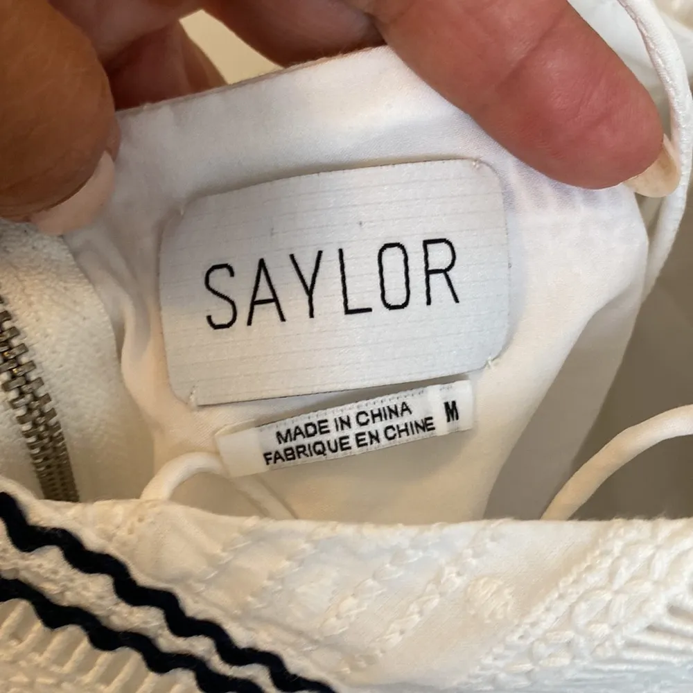 Saylor Shayna Romper White Navy - Image 91