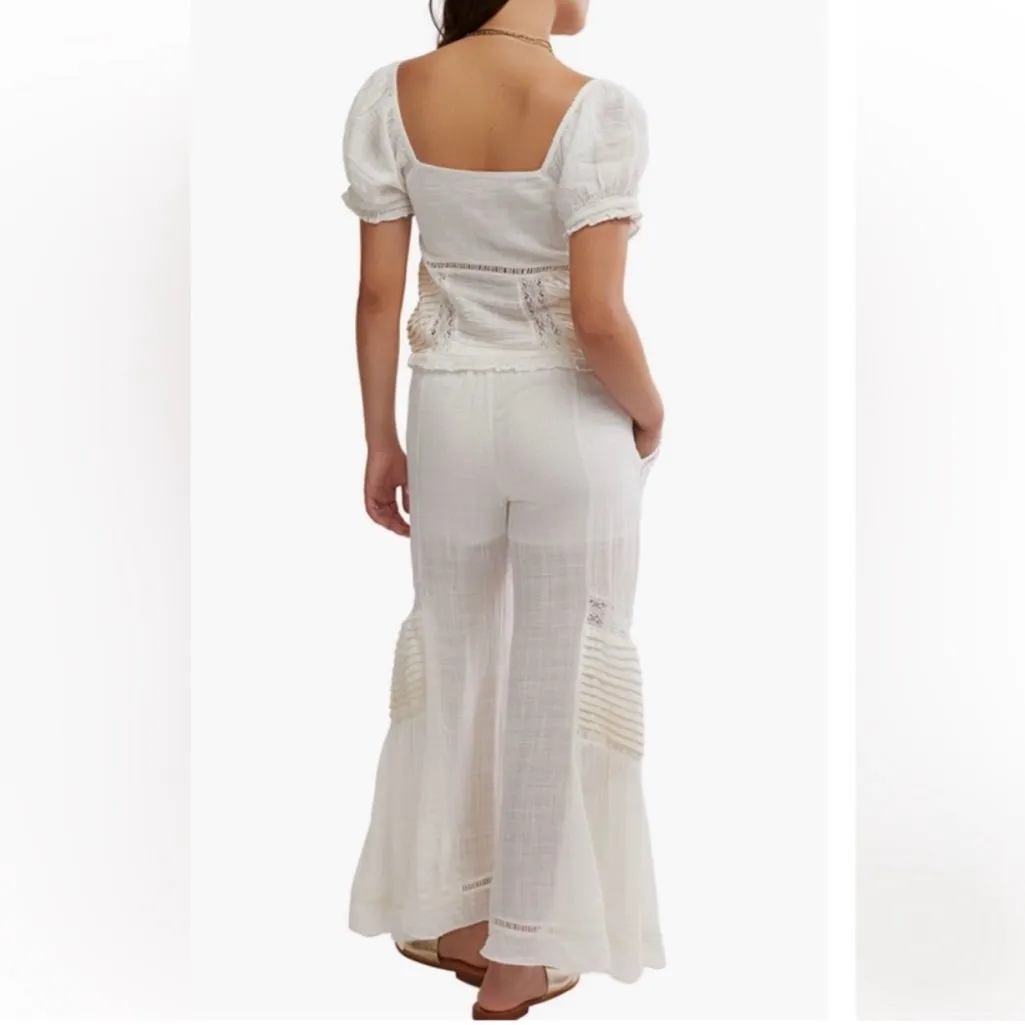 Free People Bali Alana Top & Pant Set in White  XS - Image 10