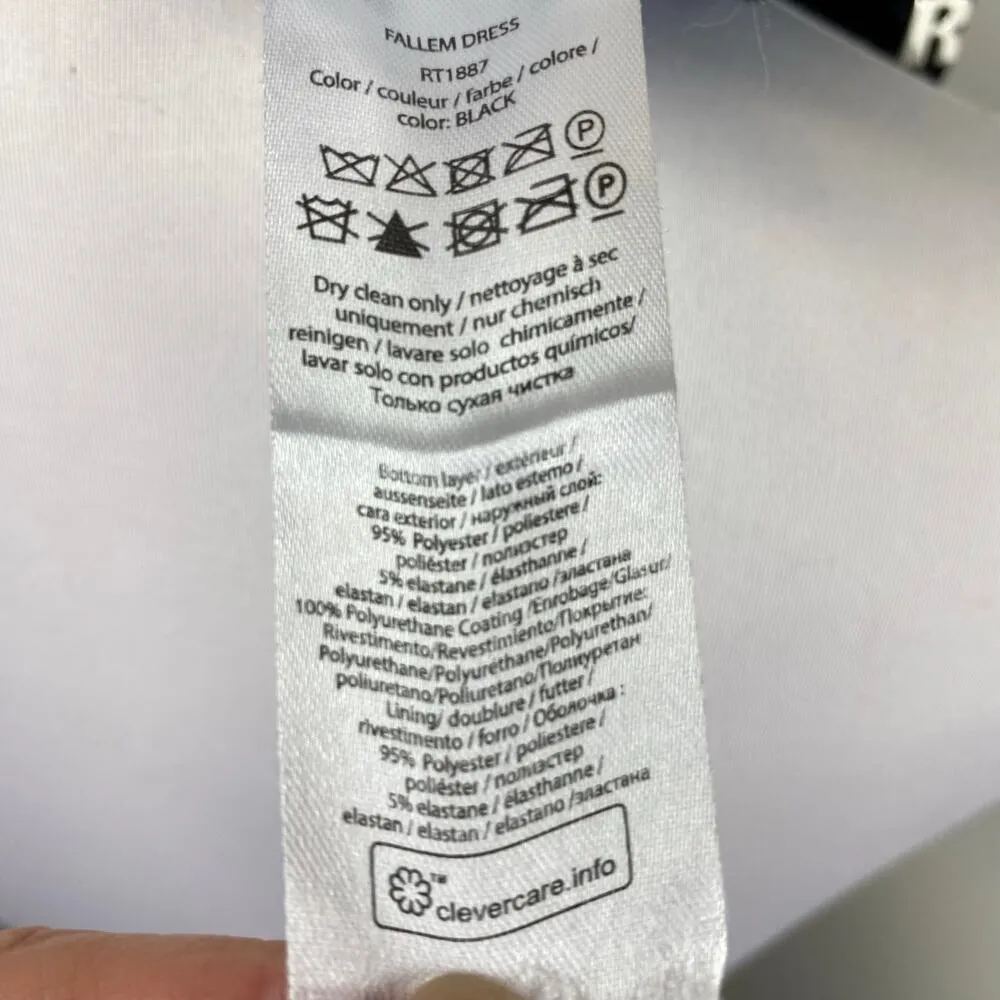 ROTATE Birger Christensen Black Fallem Mini Dress Cutout Catwoman Size 2 - Image 14