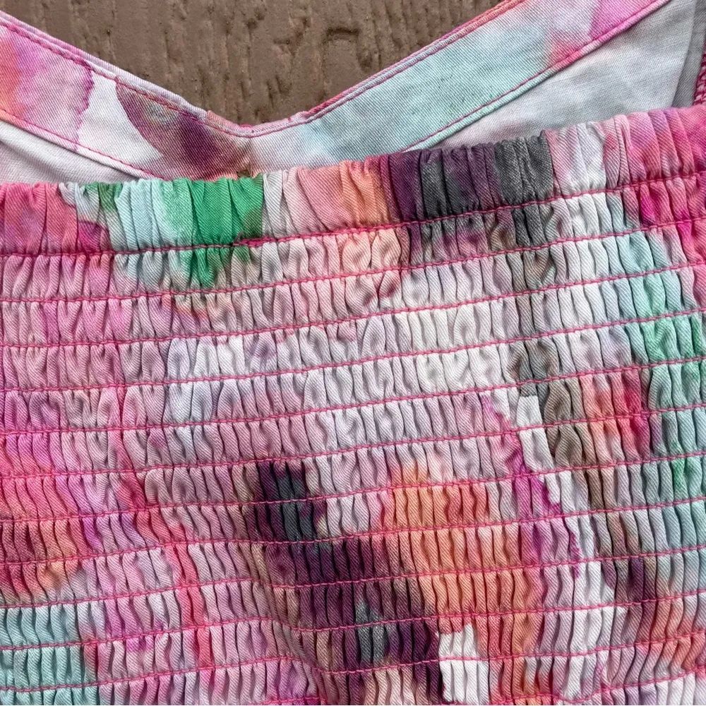 Torrid Womens Shirt Tank Multi Color Watercolor Twill Fit and Flare 12 Large - Image 11