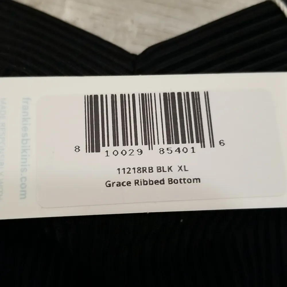 💕FRANKIE'S BIKINIS💕 Grace Cheeky Ribbed Bikini BOTTOM ~ Black XL NWT - Image 14