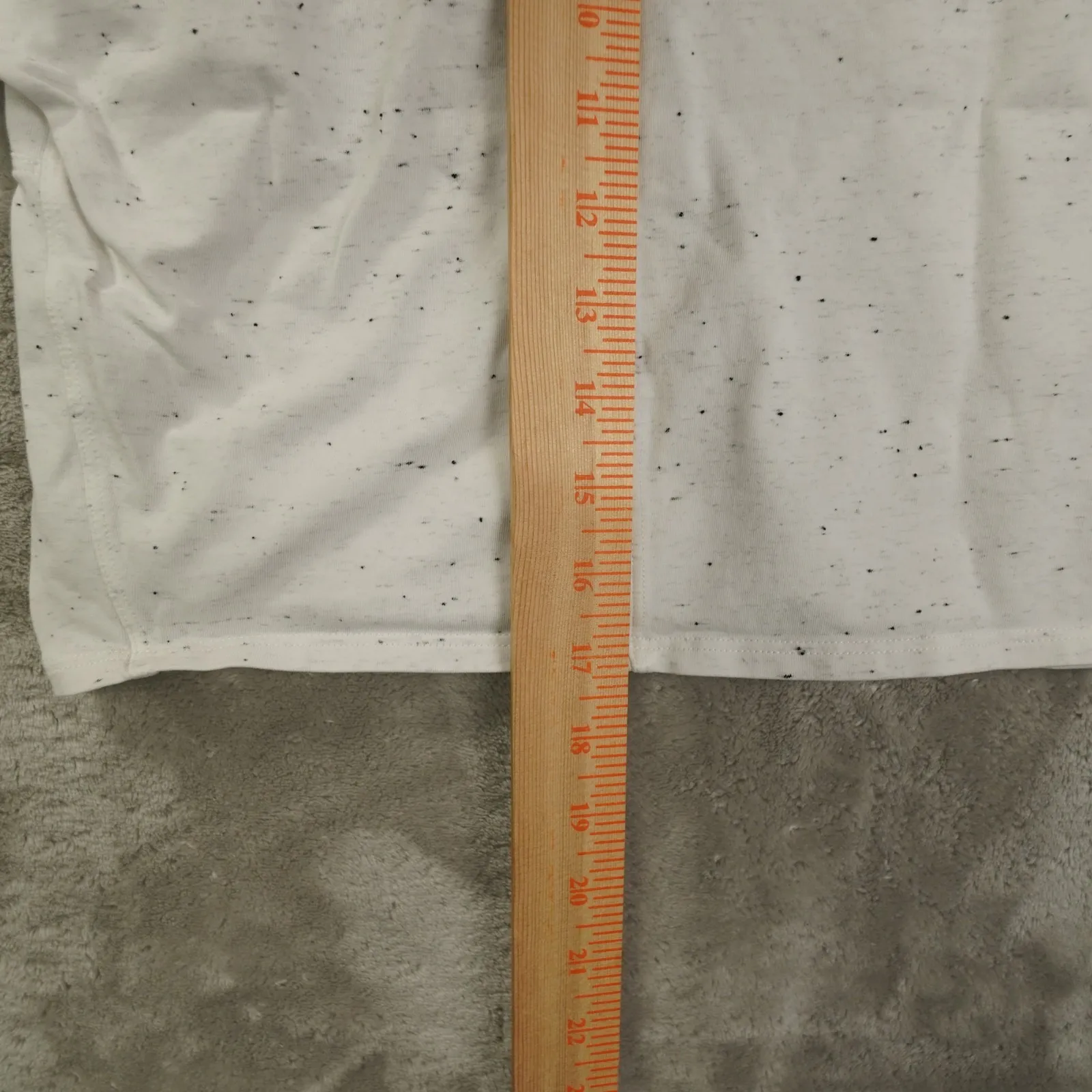 lululemon White Cropped T Shirt Short Sleeve Women's 12 Speckled Boxy Oversized - Image 6