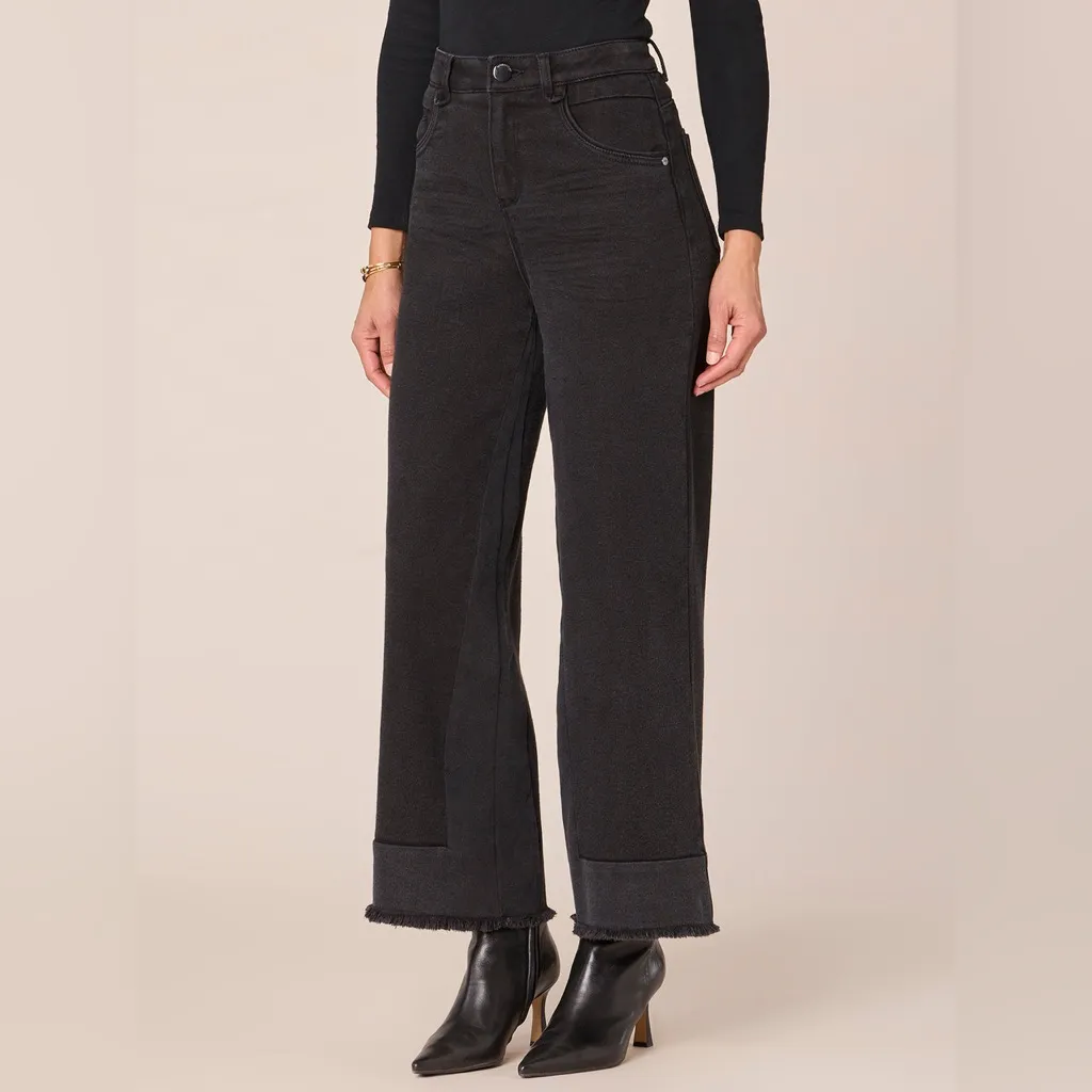 Democracy Skyrise Spliced Fray Hem Wide Leg Jeans NWOT - Image 5