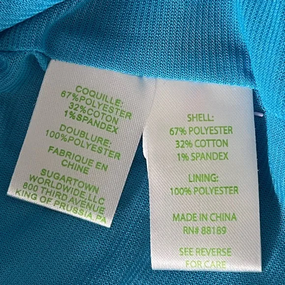 Lilly Pulitzer Ariel Blue Charlena 3/4 Sleeve Dress Size‎ XXS - Image 15