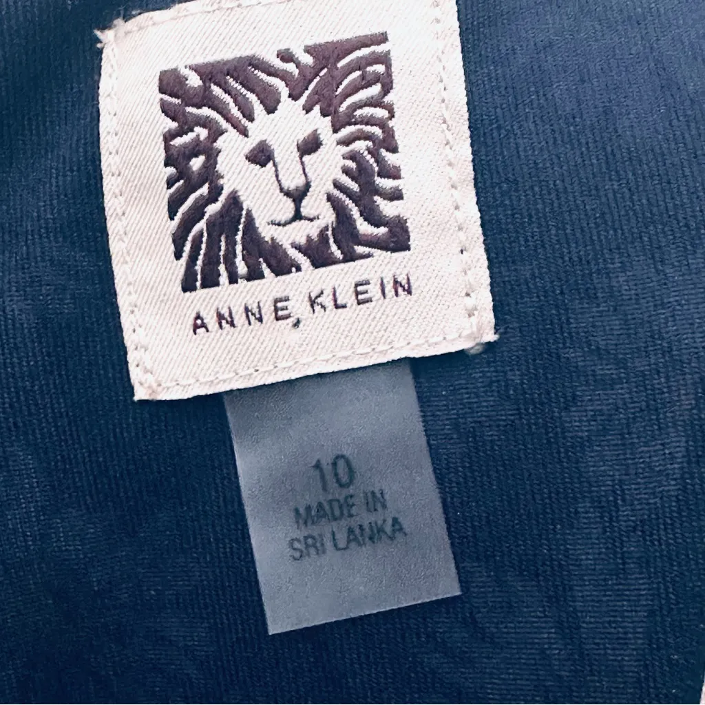 Anne Klein Navy Daisy Print boatneck flare dress - Image 14