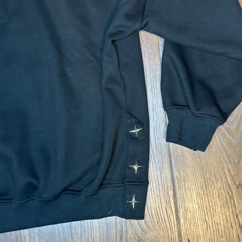 Nevstudio Spider Black Starburst Street Goth Punk Small Cotton Hoodie Sweatshirt - Image 8