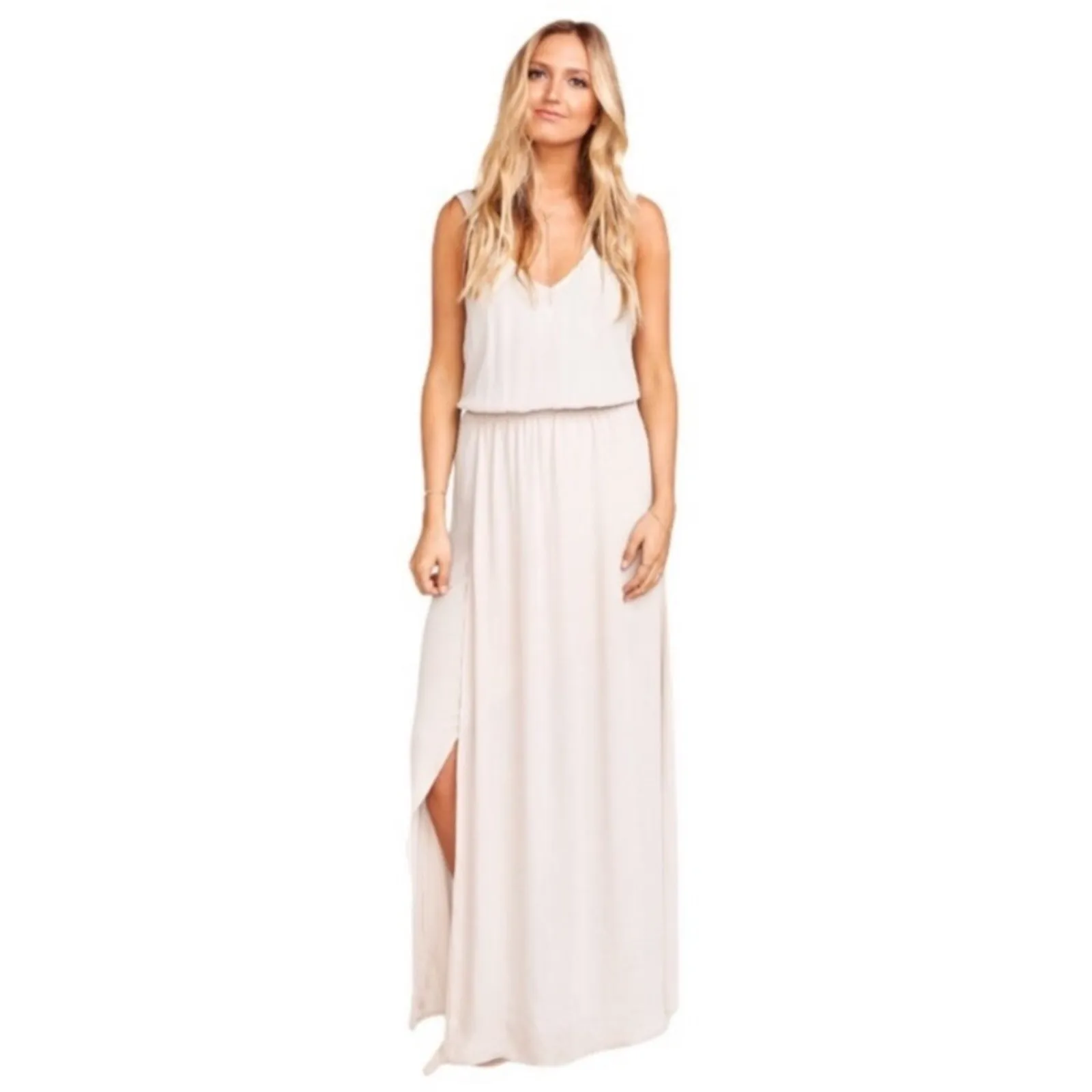 Show Me Your Mumu SMYM Kendall maxi Dress in  Show Me the Ring Beige NEW SMALL - Image 2