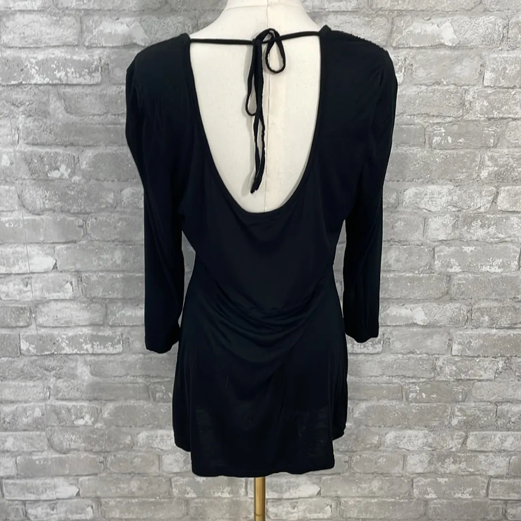 White House Black Market Black Crisscross Top - Image 4