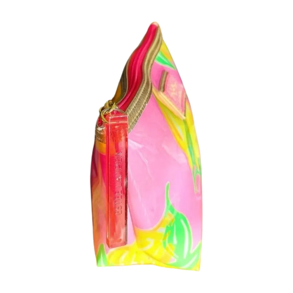 NEW Lilly Pulitzer x Estée Lauder Pink Lemon Print Cosmetic Makeup Bag - Image 6
