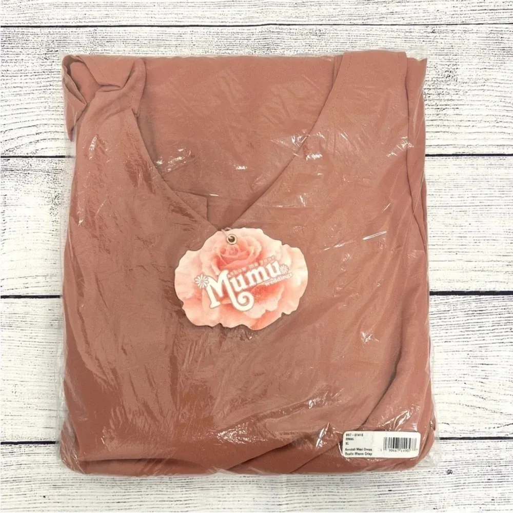 Show Me Your MuMu Kendall Maxi Dress in Rustic Mauve Crisp Bridal Size M - Image 5