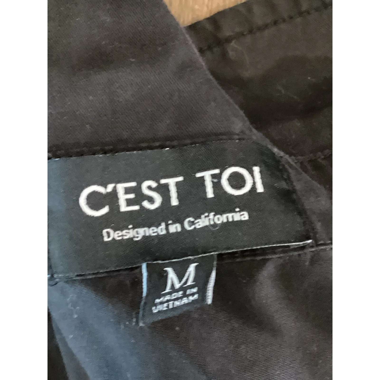 C'est Toi  Flounce black 3/4 sleeve tiered Button down casual Mini Swing Dress - Image 10