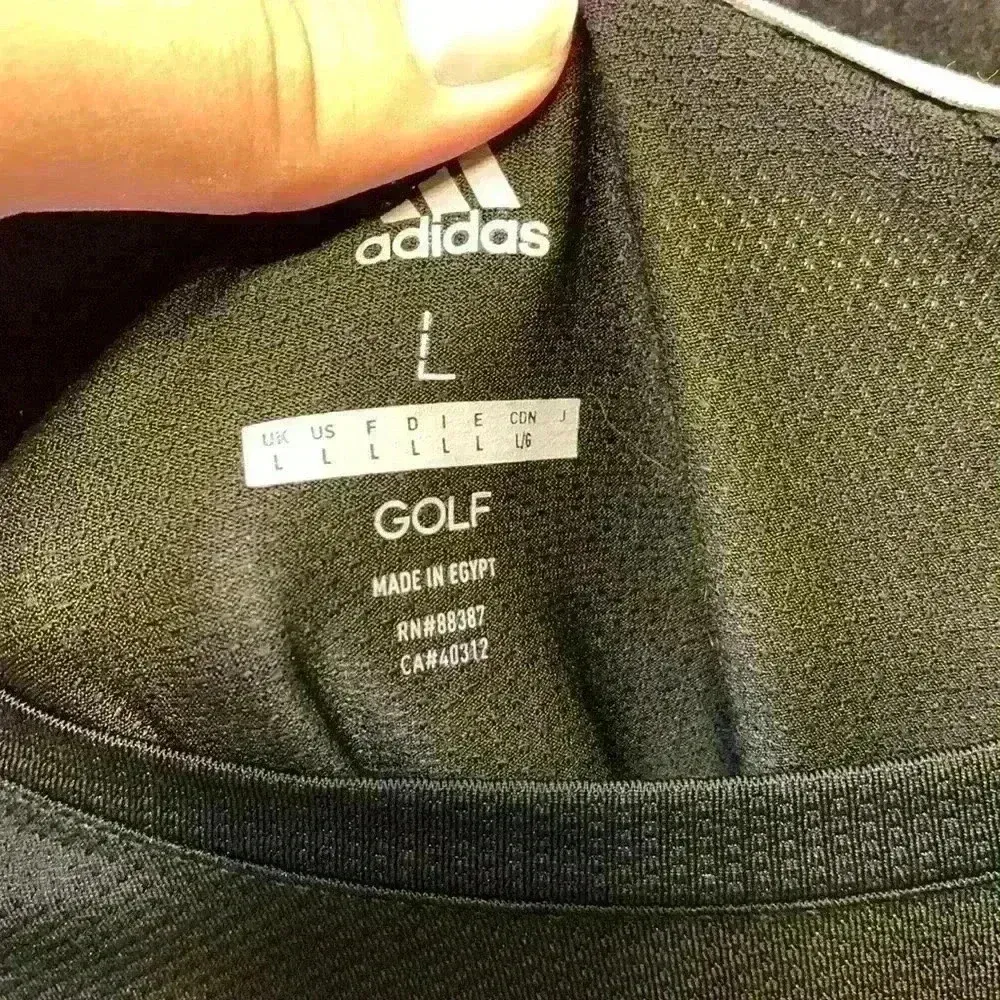 Black Adidas Golf sz L athletic athleisure activewear outdoor running tenniscore - Image 6