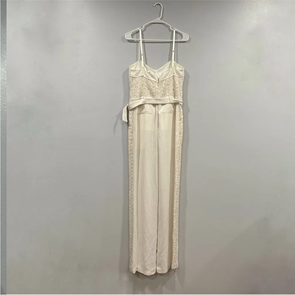 Jonathan Simkhai Zaid Lace Detail Jumpsuit 10 White - Image 5