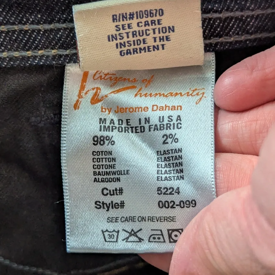 Citizens of Humanity Ingrid Low Waist Flare Jeans Dark Wash Blue Womens 28 Denim - Image 6