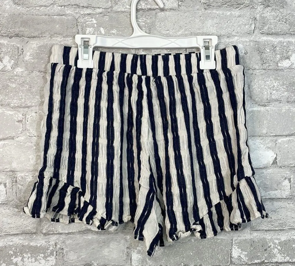 Maven West Ruffle Hem Striped Shorts - Image 2