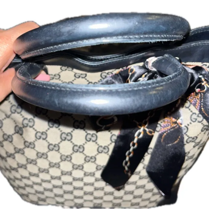 Authentic Gucci GG Monogram Canvas Tote Handbag - Image 9