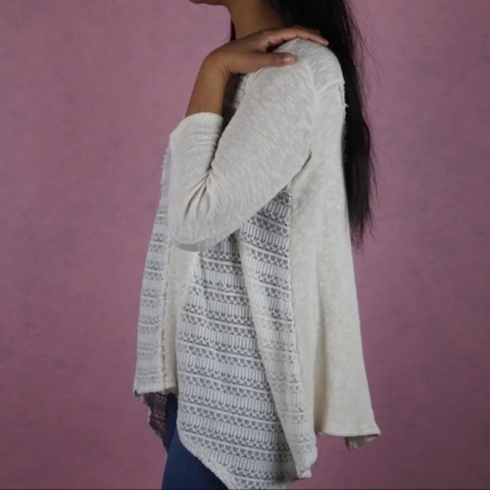 🍁 BLU‎ PEPPER Burnout Embroider Shark Bite Sweater - Image 5