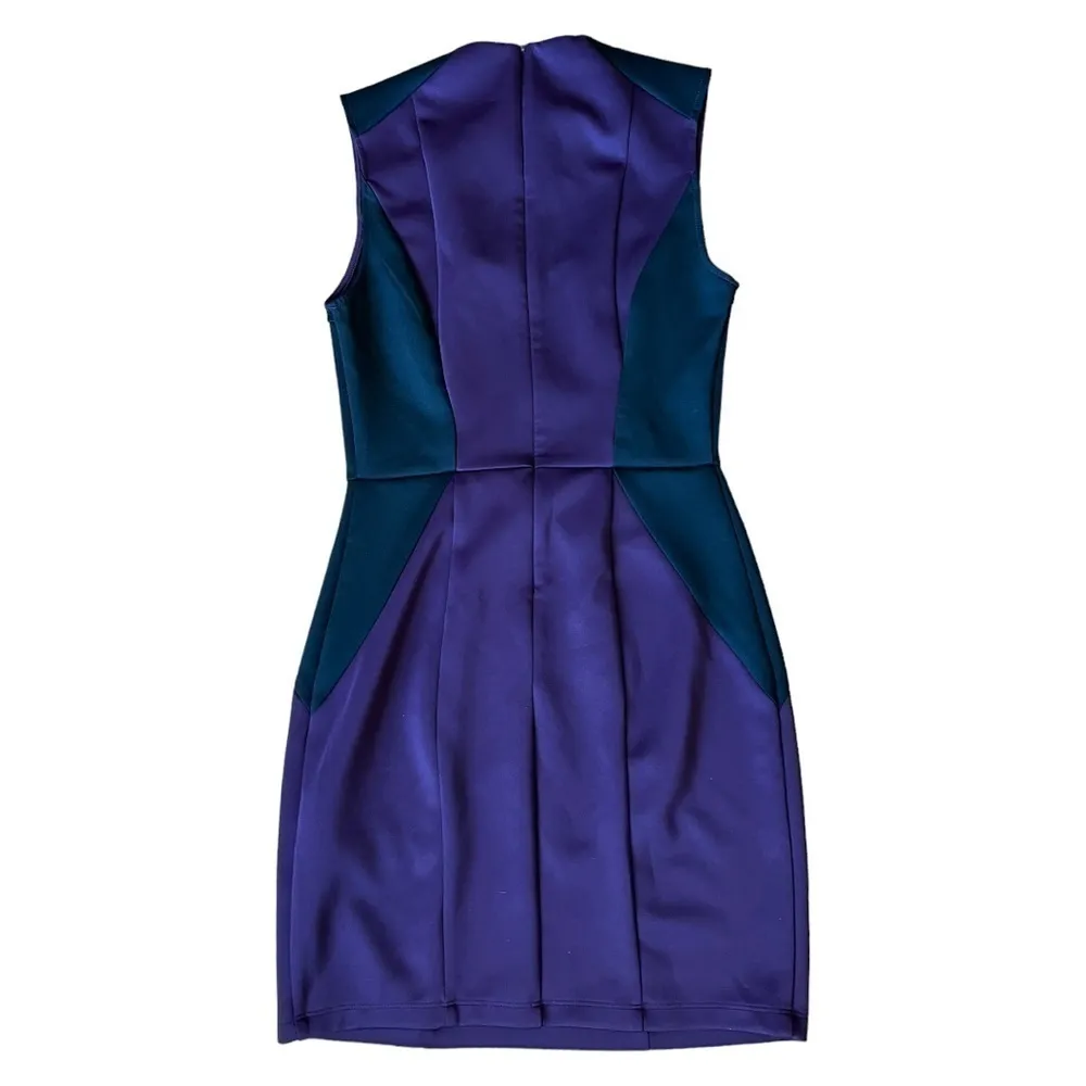 FOREVER 21 Purple Plum Black Colorblock V Neck Cutout Bodycon Sleeveless Small - Image 8