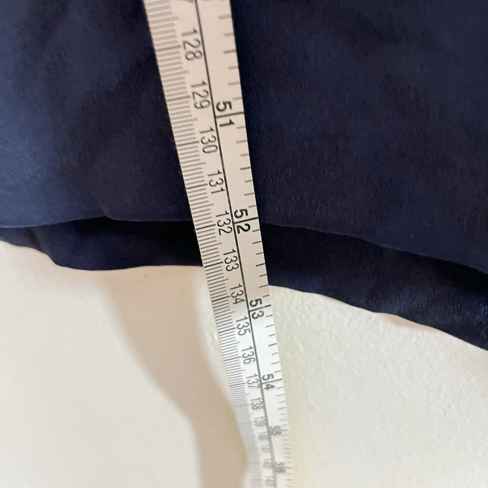 Valerie Stevens Navy Dress Womens 6 Blue Shift Silk Classic Minimalist Lined - Image 8