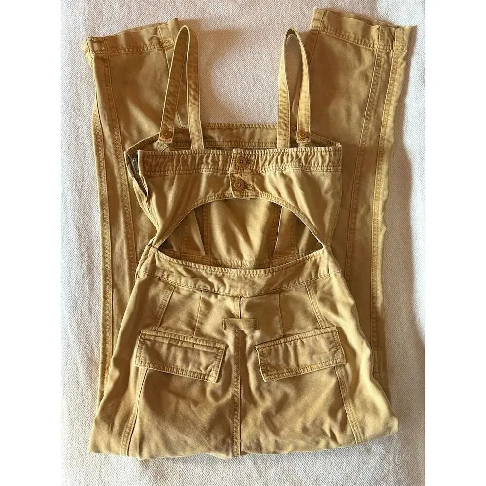 Free People Women's XS Green Utility Jumpsuit Casual One-Piece - Image 7