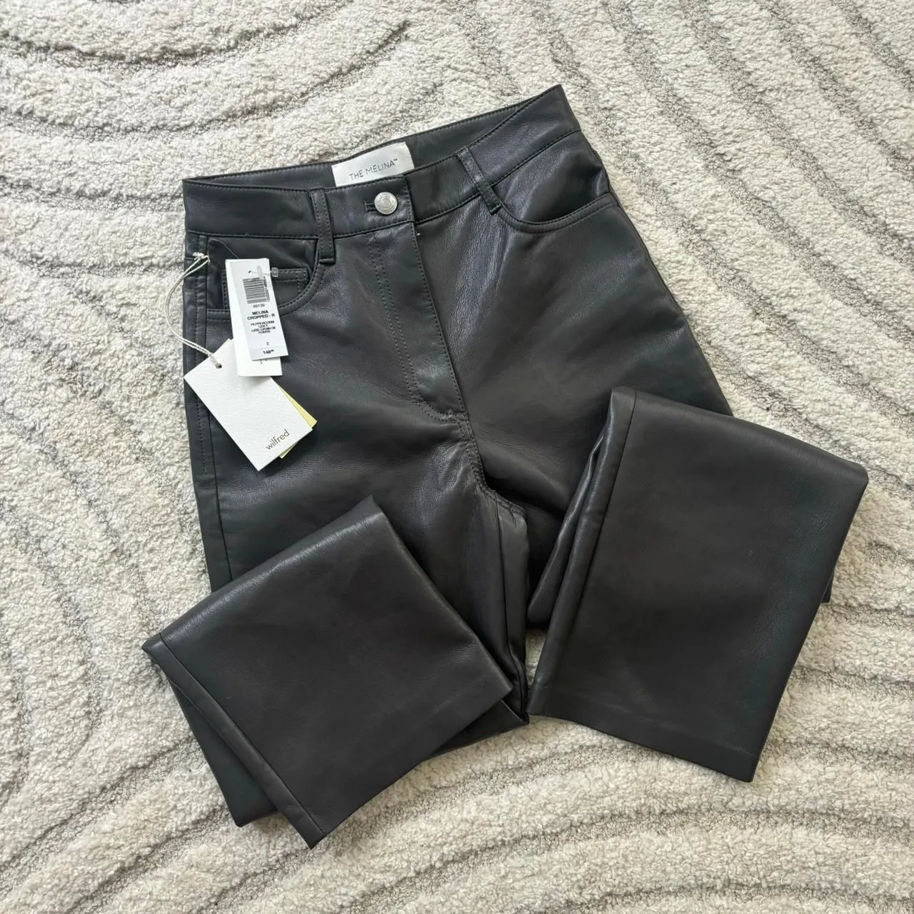 Aritzia Cropped Melina Vegan Leather New With Tags Pants - Image 2
