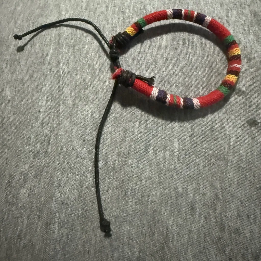 Colorful Woven Bracelet Red - Image 5